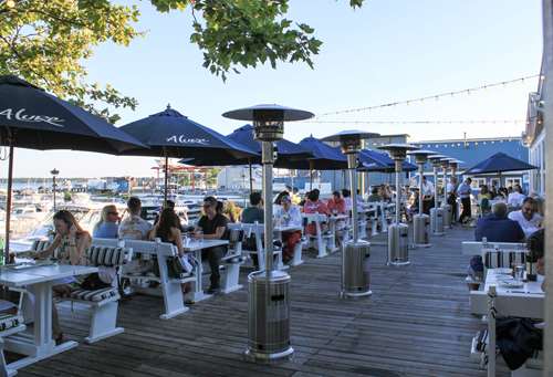 patio dining overlooking ocean